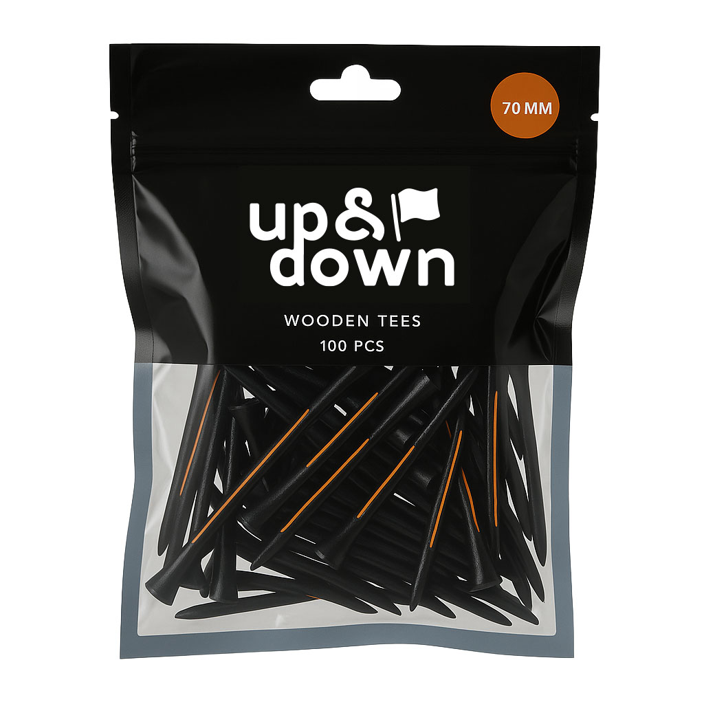 Up & Down Wood Golf Tees 100 pcs 70 mm 0